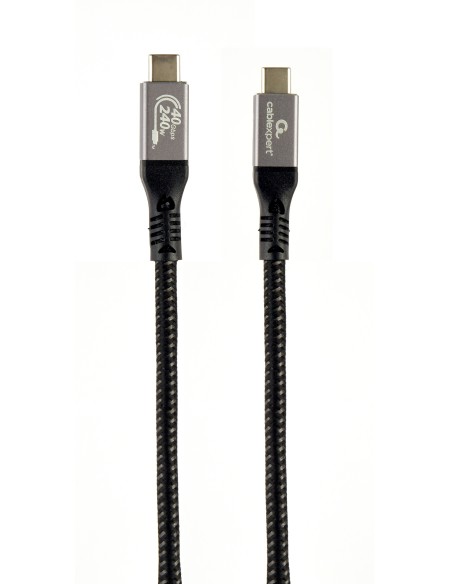 CCBP-USB4-CMCM240-1.5M cable USB USB4 Gen 3x2 1,5 m USB C Negro, Plata