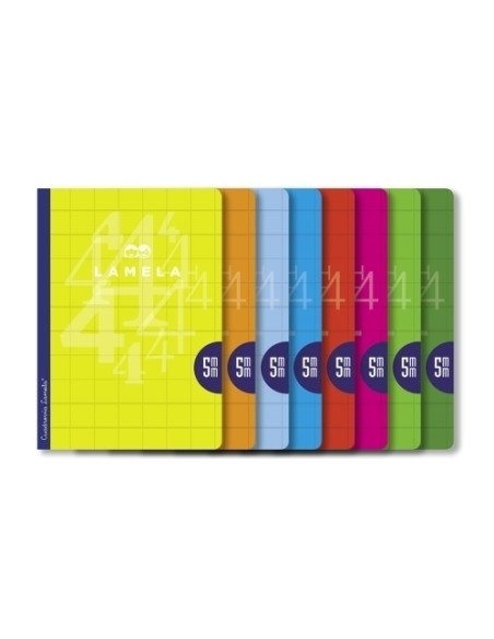 LAMELA LIBRETA GRAPADA 50H A4 90GR RAYADO 5MM CUBIERTA BÁSICA C/SURTIDOS - Pack de 10 unidades