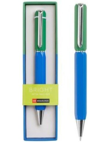 Boligrafo metalico bright color verde azul 05mm