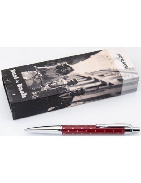 BOLIGRAFO BEAT IS BACK POLKA DOTS BURDEOS
