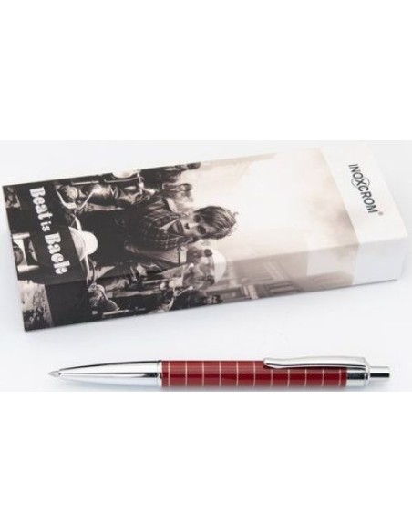 BOLIGRAFO BEAT IS BACK TARTAN BURDEOS