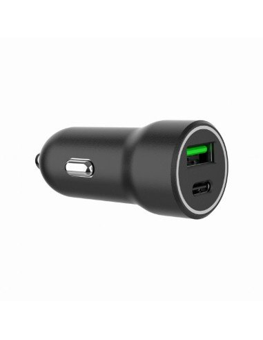 TA-UC-A2PDQC20-CAR-01 cargador de dispositivo móvil Universal Negro Encendedor de cigarrillos Carga rápida Auto