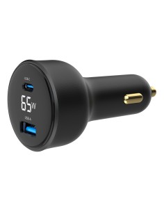 TA-UC-AC2PD65LCD-CAR-01 cargador de dispositivo móvil Universal Negro Encendedor de cigarrillos Carga rápida Auto
