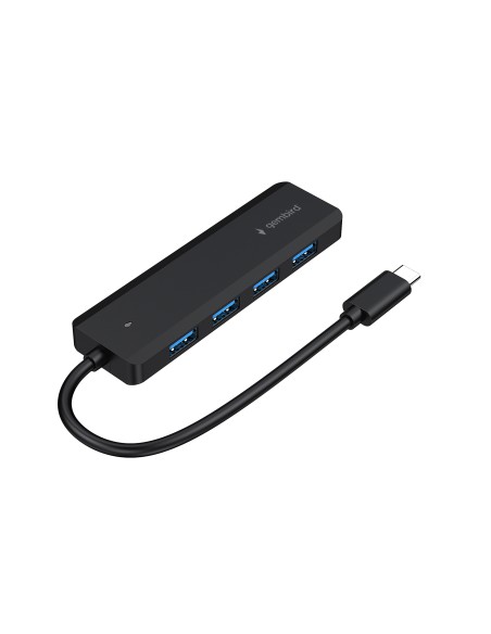 UHB-CM-U3P4P-01 hub de interfaz USB 3.2 Gen 1 (3.1 Gen 1) Type-C Negro