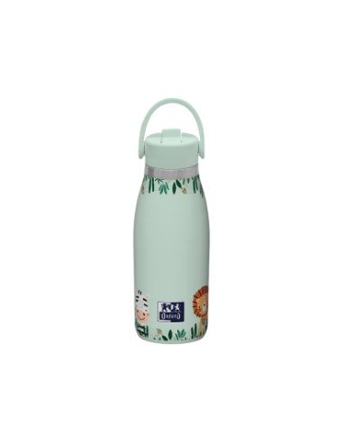 400181341 bidón de agua Uso diario 350 ml Acero inoxidable Verde claro, Multicolor - Pack 4 Unidades