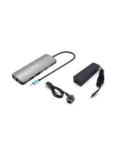 Metal USB-C Nano 2x Display Docking Station with PD 100 W + Charger 100W