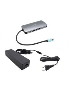 Metal USB-C Nano Dock HDMI/VGA with LAN + Charger 100W