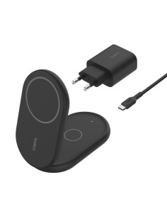 BoostCharge Auriculares, Smartphone Negro USB Cargador inalámbrico Carga rápida Interior