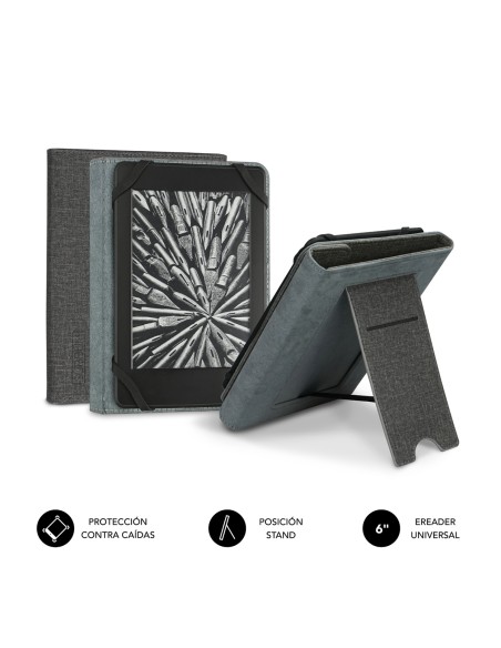 FUNDA EBOOK CLEVER STAND 6'' GREY