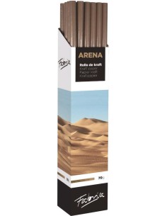 EXP 30 rollos papel kraft verjurado 1x3M color marron