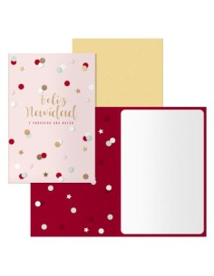 PACK 6 TARJETA DE FELICITACION NAVIDAD MODELO COPOS