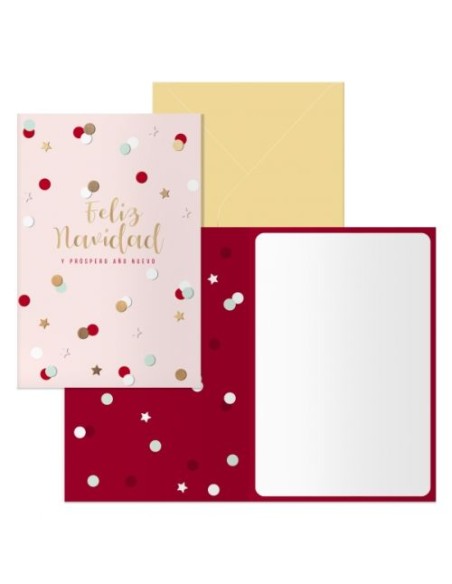 PACK 6 TARJETA DE FELICITACION NAVIDAD MODELO COPOS