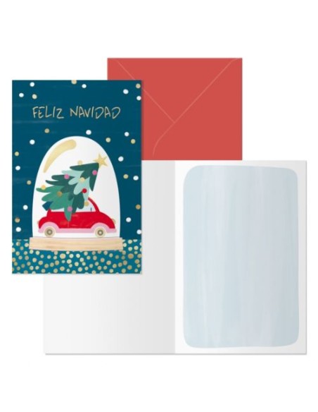PACK 6 TARJETA DE FELICITACION NAVIDAD MODELO BEETLE