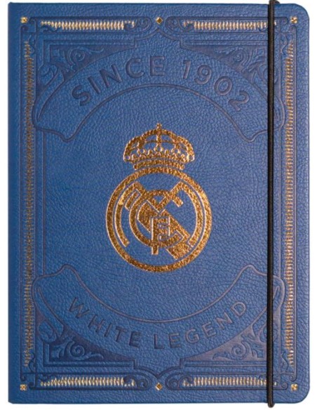 CUADERNO TAPA FORRADA PREMIUM REAL MADRID