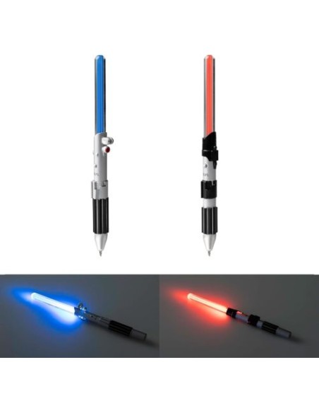 SET 2 BOLIGRAFOS SABLES DEL LUZ STAR WARS