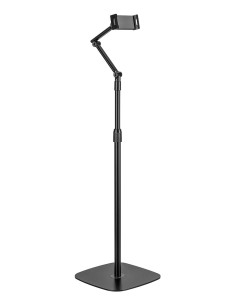 Soporte de suelo universal ajustable (3 pivotes) para tablet, Negro