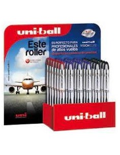 UNIBALL EXPOSITOR ROLLERBALL VISION ELITE UB-200/3D COLORES-36U-