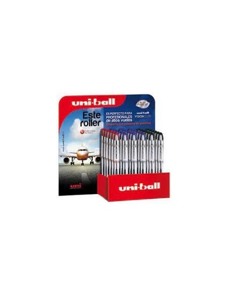UNIBALL EXPOSITOR ROLLERBALL VISION ELITE UB-200/3D COLORES-36U-