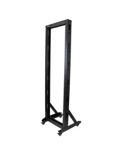 Rack 42U de Marco Abierto de 2 Columnas para Servidores - Rack de Dos Columnas de 19 Pulgadas con Ruedas para Equipo de Redes e 