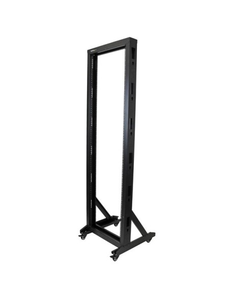 Rack 42U de Marco Abierto de 2 Columnas para Servidores - Rack de Dos Columnas de 19 Pulgadas con Ruedas para Equipo de Redes e 