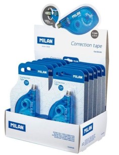 EXP 12 CINTA CORRECTORA MILAN 5MMX8M DIESTROS ZURDOS