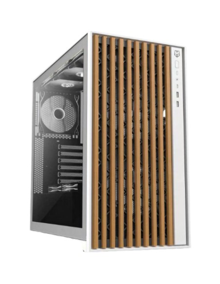 NXHUMMERELEMENT carcasa de ordenador Torre Blanco, Madera