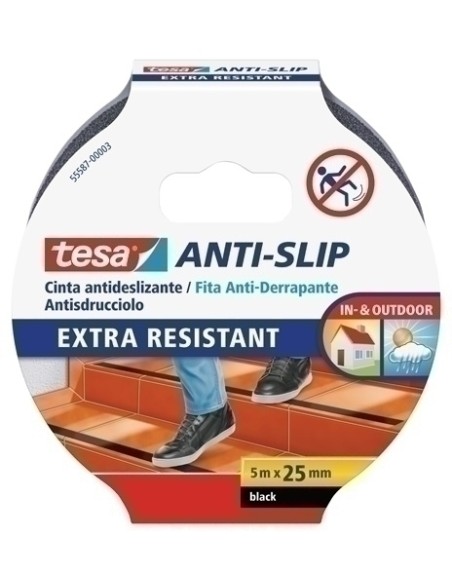 CINTA ADHESIVA TESA ANTIDESLIZANTE 5x25