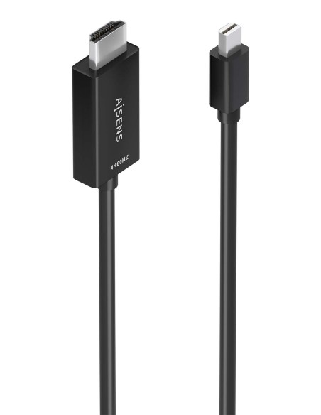 Cable conversor MINI DP a HDMI 4K@60Hz, MINI DP/M-HDMI/M, Negro, 3.0m