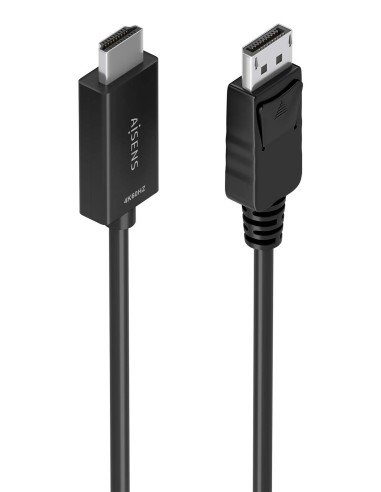 Cable conversor DisplayPort a HDMI 4K@60Hz, DP/M-HDMI/M, Negro, 0.6m