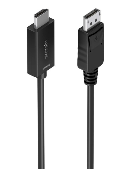 Cable conversor DisplayPort a HDMI 4K@60Hz, DP/M-HDMI/M, Negro, 1.5m