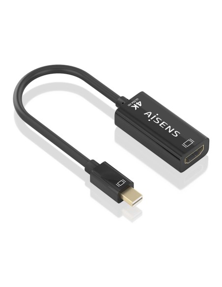 Conversor MINI DP a HDMI 4K@60Hz, MINI DP/M-HDMI/H, Negro, 15cm
