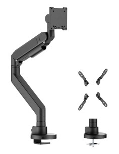 Soporte de mesa pro contrapeso giratorio e inclinable para monitor/TV 27kg (3 pivotes, 1 brazo) de 24-57, Negro