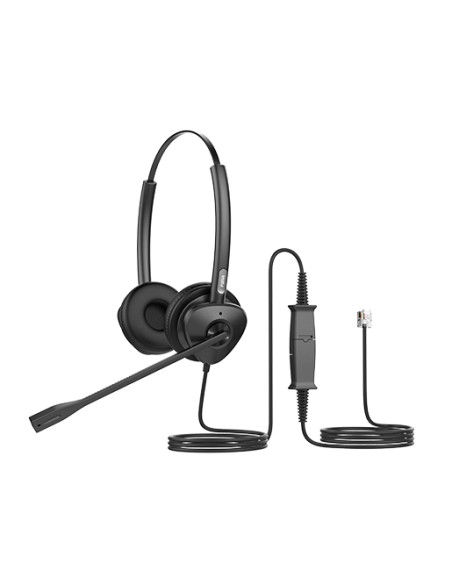 HT302 auricular y casco Auriculares Alámbrico Diadema Oficina/Centro de llamadas USB tipo A Negro