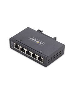Switch Ethernet Industrial de 5 Puertos no Gestionado IP30 - Ethernet 100/1000 - Montaje en Pared o Carril DIN - IP30 - -40C-75C