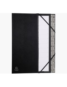 56090E lengüeta de índice Separador alfabético con pestaña Negro