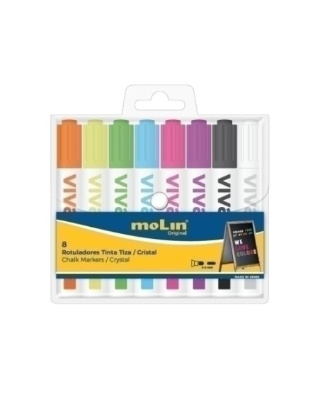 ROTUL.MOLIN TIZA LIQ. B/8 - Pack de 6 unidades