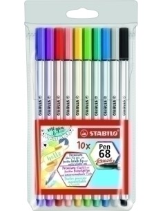 ROTUL.STABILO PEN 68  BRUSH BL.10