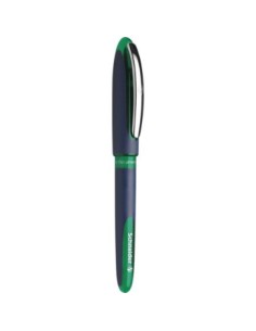 One Business Bolígrafo retráctil con clip Verde 183004 - Pack de 10 unidades