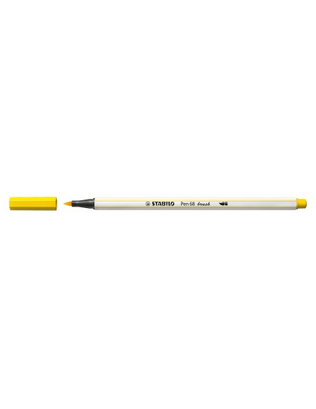 Pen 68 brush rotulador Medio Amarillo 10 pieza(s) 568/44