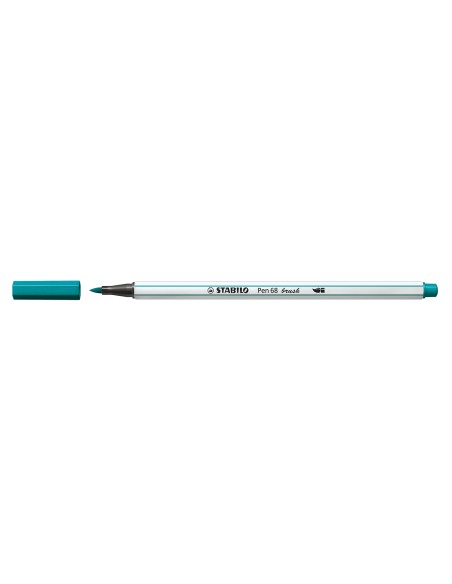 Pen 68 brush rotulador Medio Azul, Turquesa 10 pieza(s) 568/51