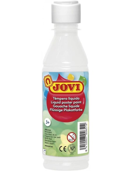 BOTE TEMPERA LIQUIDA JOVI 250ML BLANCO
