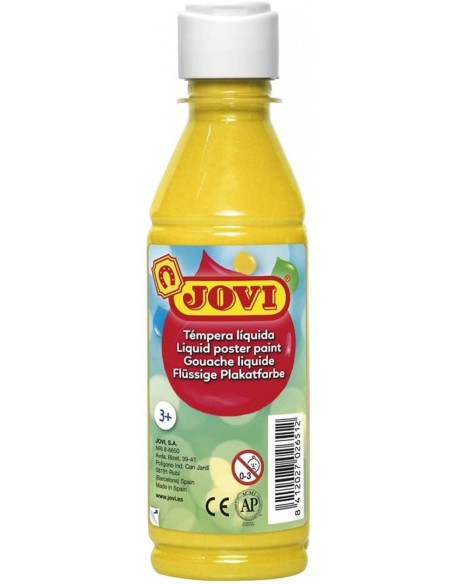 BOTE TEMPERA LIQUIDA JOVI 250ML AMARILLO CLARO