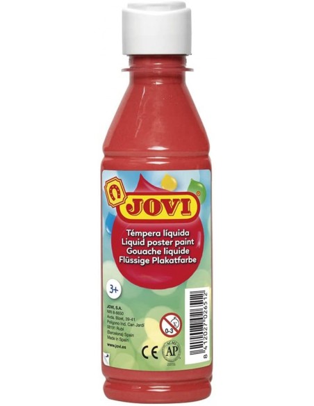 BOTE TEMPERA LIQUIDA JOVI 250ML BERMELLON
