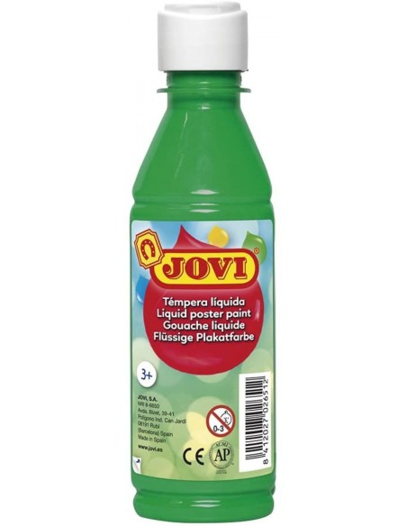 BOTE TEMPERA LIQUIDA JOVI 250ML VERDE MEDIO