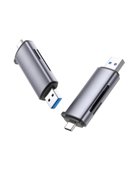 50706 lector de tarjeta USB/Micro-USB Plata