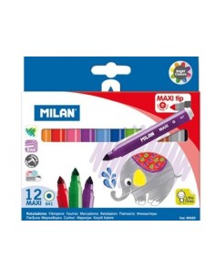 ESTUCHE 12 ROTULADORES COLORES MAXI PUNTA CONICA 641