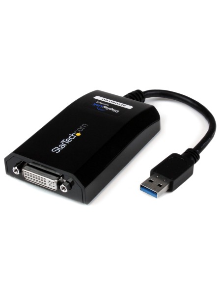 Cable Adaptador USB 3.0 a DVI / VGA - 2048x1152 - Adaptador Gráfico Externo de Vídeo - Convertidor Externo de Vídeo para un Moni