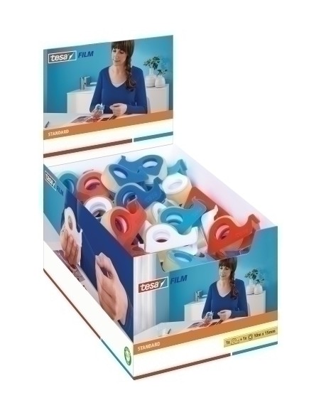 CINTA ADHESIVA TESA STD. 10x15 c/MINI P. - Pack de 100 unidades