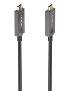 - Cable USB 3.1 Gen2 10Gbps AOC 4K@60Hz 3A 60W E-Marker, tipo USB-C/M-USB-C/M, Negro, 15m