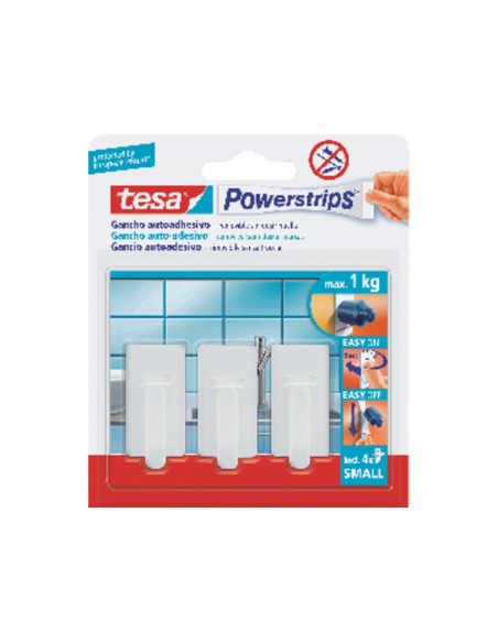 TES 3 GANCHOS PEQ+4 TIRAS 57530-00014-01 Pack 6 Unid.